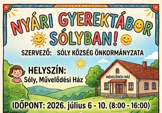 NYÁRI GYEREKTÁBOR SÓLYBAN! borítóképe