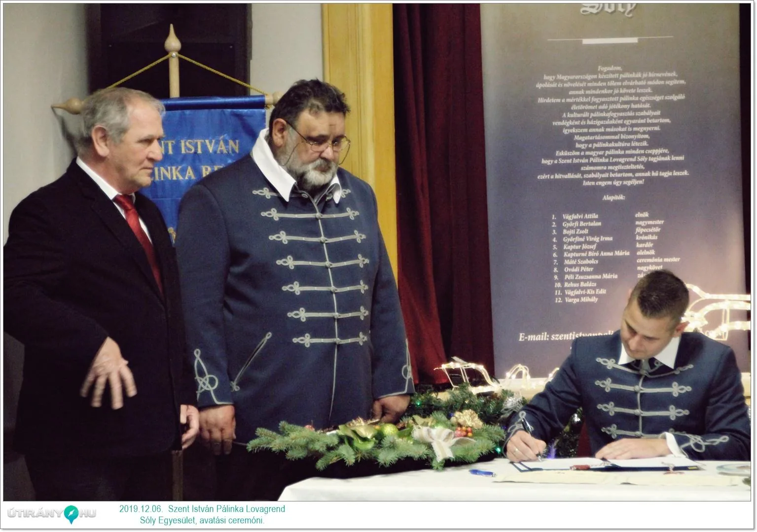 Szent István Pálinka Lovagrend alakuló és avatási ceremónia