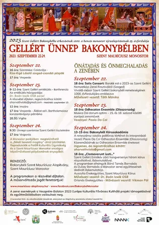 Gellért Ünnep Bakonybélben borítóképe