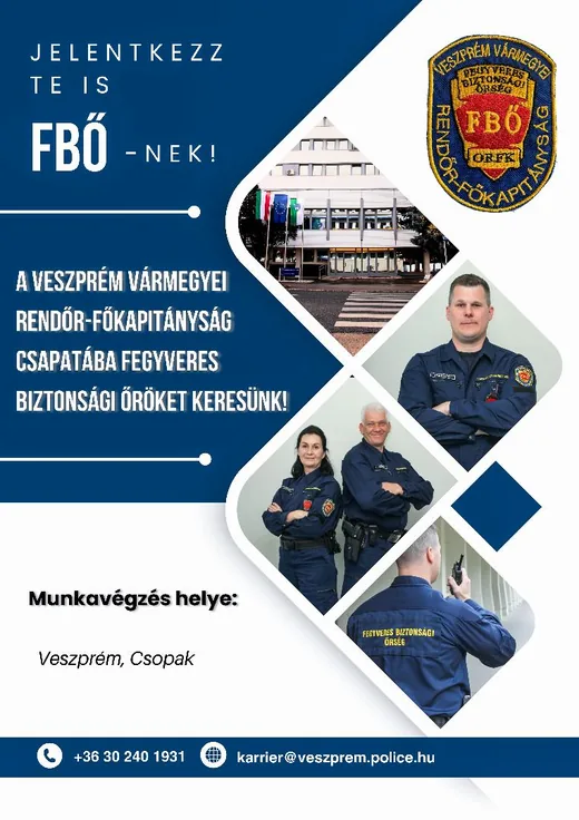 'Fegyveres Biztonsági Őr munkakör ' cikk borítóképe