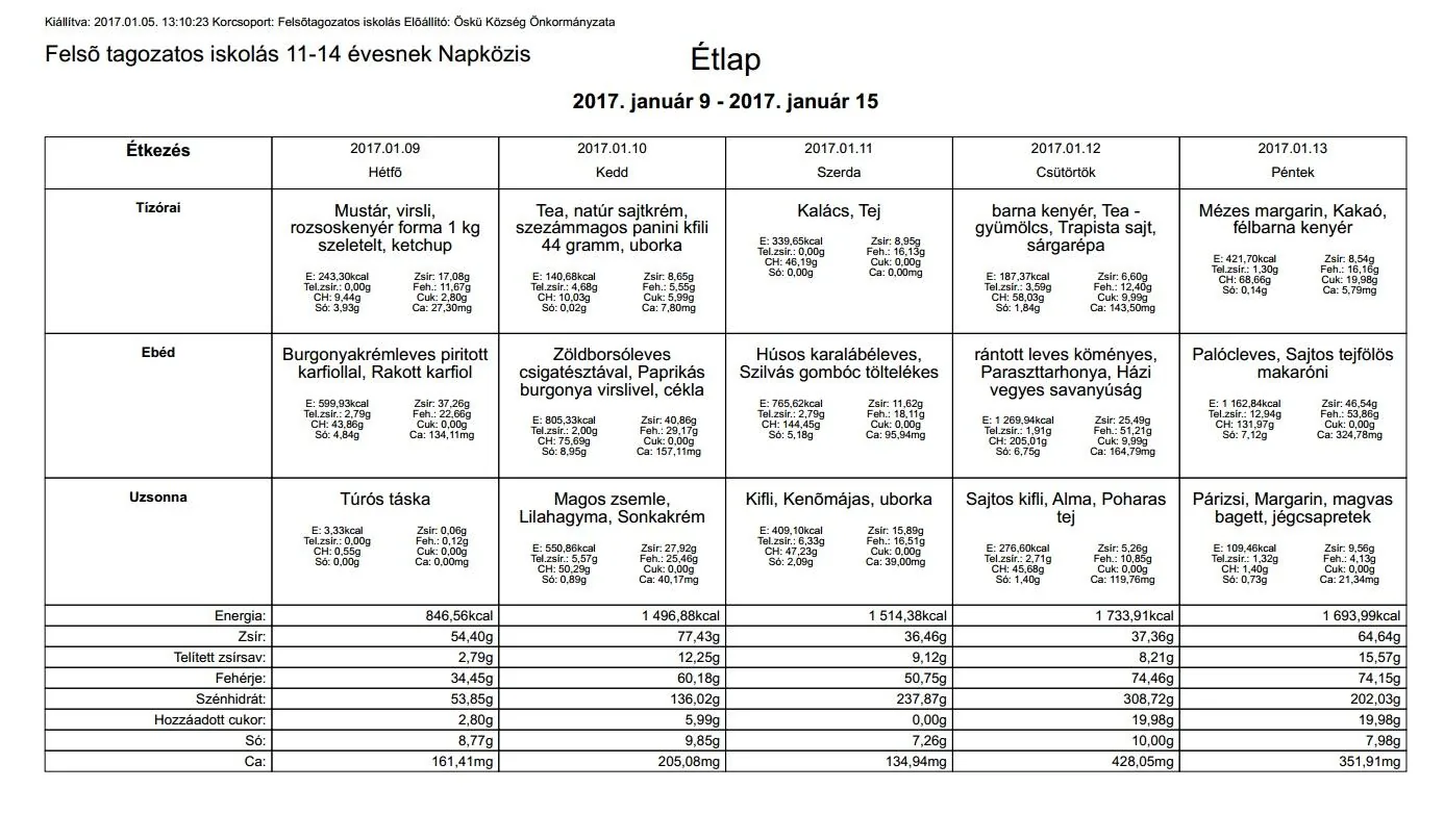 Iskola napközis felsős