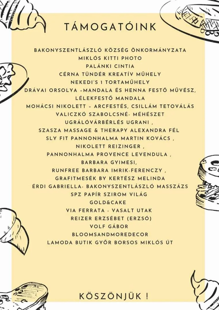 Plakát, támogatók