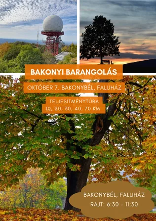 Bakonyi barangolás teljesítménytúra borítóképe