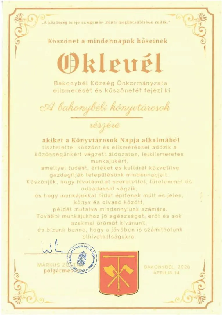 Oklevél
