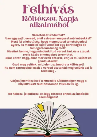 Felhívás Költészet Napja alkalmából borítóképe