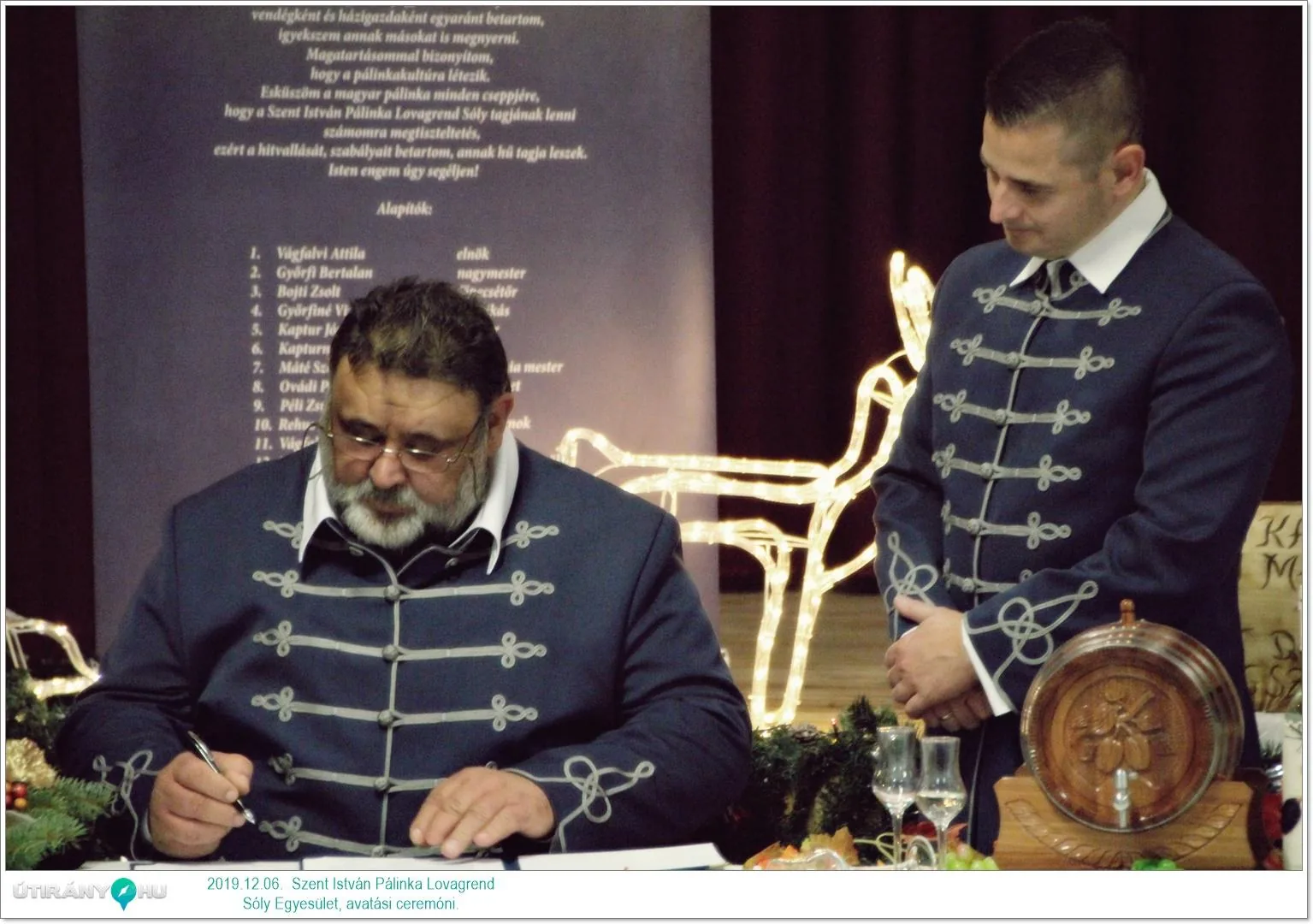 Szent István Pálinka Lovagrend alakuló és avatási ceremónia