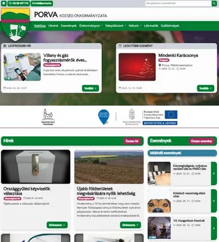 Megújult Porva honlapja borítóképe