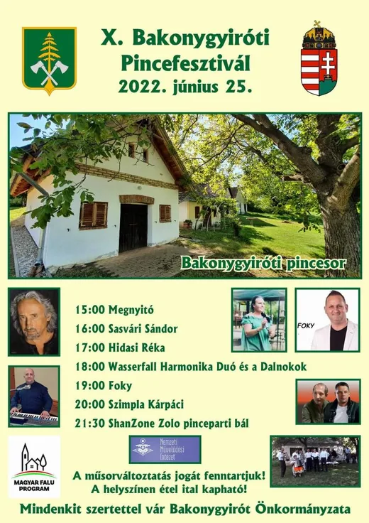 'X. Bakonygyiróti Pincefesztivál' cikk borítóképe
